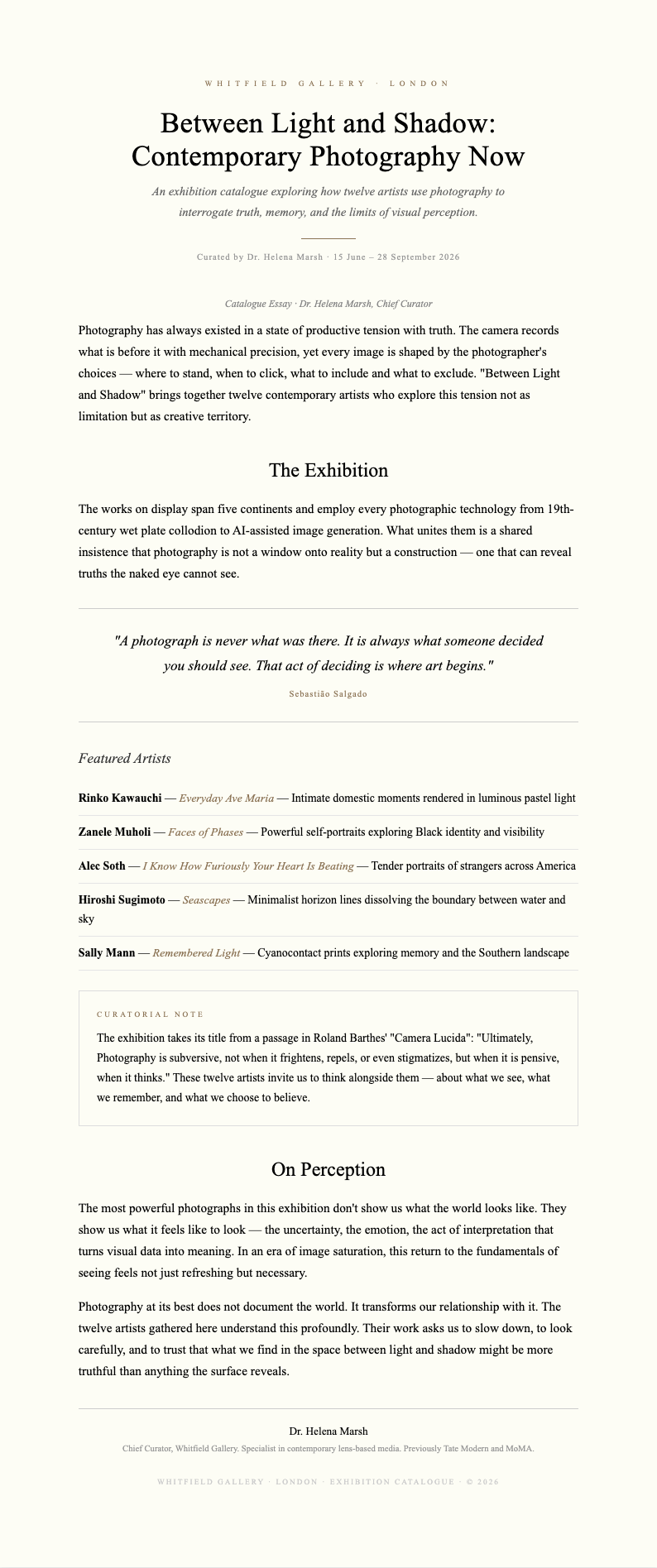 Art Gallery Catalog Blog Post